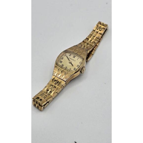 Vintage Bulova Caravelle N8 Swiss Gold Plated Womens Bracelet Watch Mechanical - Picture 1 of 12